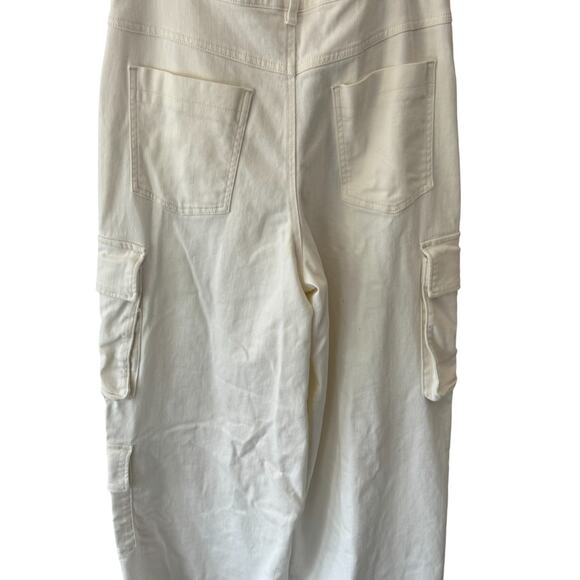 The Frankie‎ Shop Hailey Denim Oversized Cargo Pants in White Size Small - Picture 6 of 12